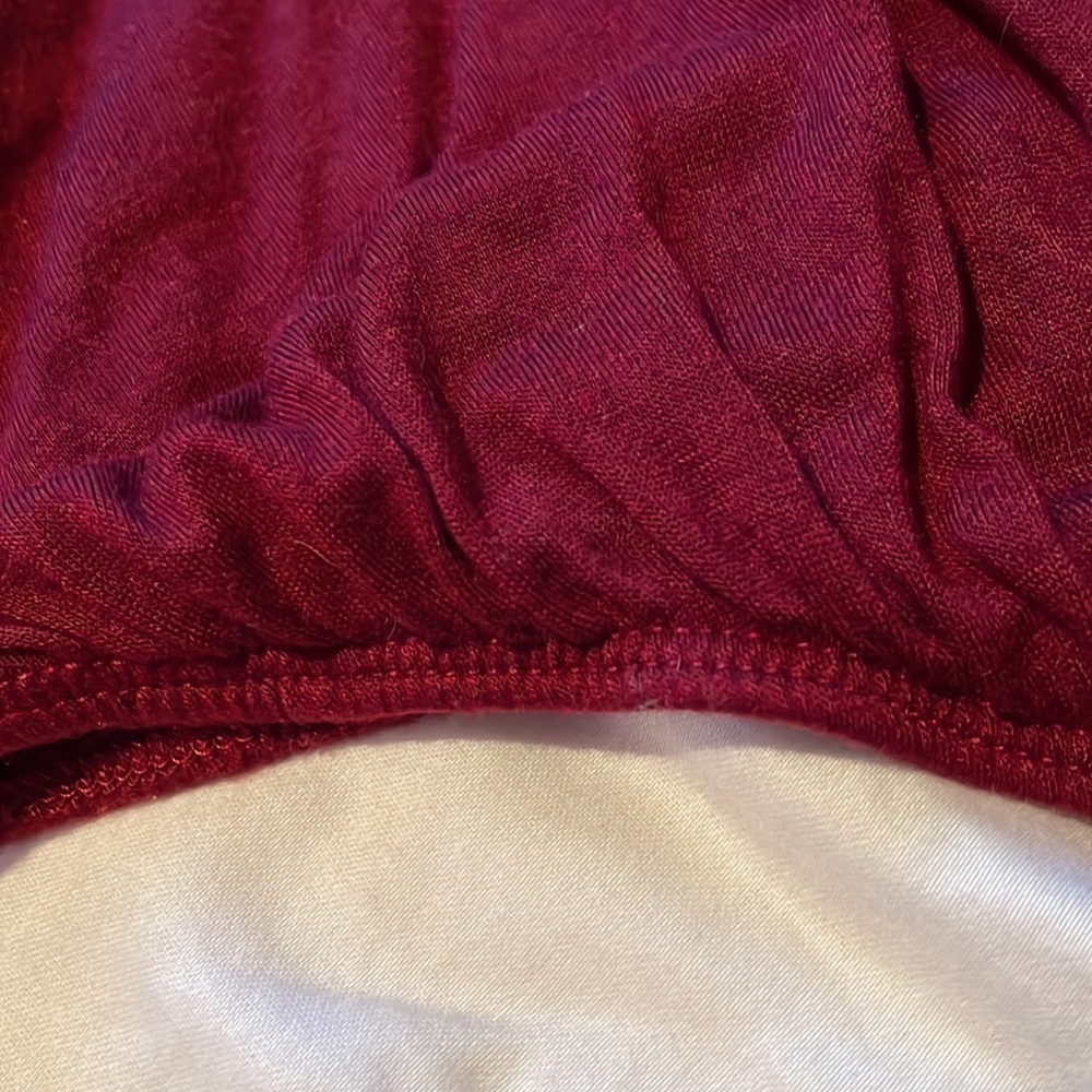 Beware Brand Mauve Burgundy Long Sleeve Wrap Top. Medium - Picture 4 of 11